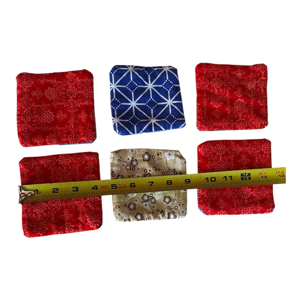 Colorful Patchwork Coasters Set - Picture 3 of 4